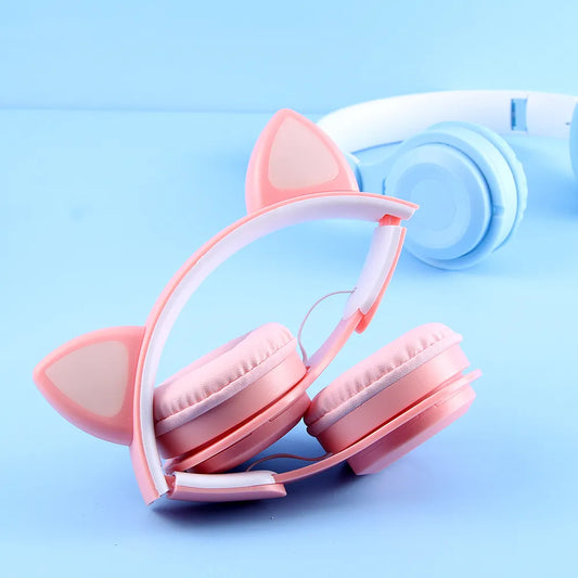 Cat Ears Flashlight Wireless Headphones